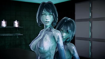 Halo Cortana Selfcest Blowjob and Sex – Futanari Porn