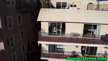 Rooftop sex filmed by drone