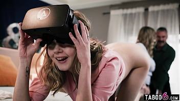 Tiny 18yo stepaughter teen got a VR headset from her stepparents