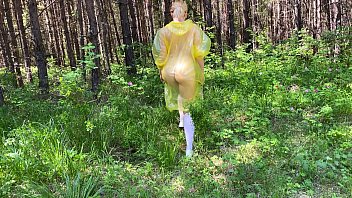 b. in pvc raincoat sucks an swallow dick