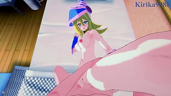 Dark Magician Girl and Yugi Mutou intense sex. – Yu-Gi-Oh! Duel Monsters Hentai