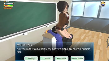 Femdom Teacher Spanks and Pisses on you in Class