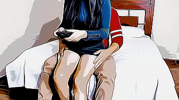 My Hot Sister-in-Law Wants to Learn to Play Video Games Sitting on My Legs Part 2 – Cartoon Version