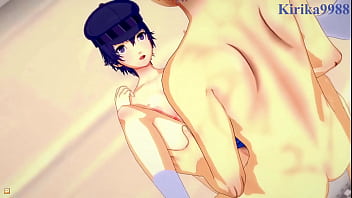 Naoto Shirogane and Rise Kujikawa and Yu Narukami intense sex. – Persona 4 Hentai