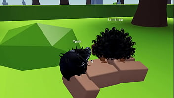 Roblox Ebony gets to have sex with a male in public park! [Roblox Condo Sex] [Yerik x Tanisha]