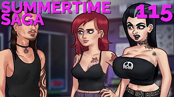 SUMMERTIME SAGA #115 • Joking around with the two tattooed hotties