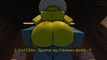 “Squeeze my l-lemons~!” // Lemon Femboy Gets Bred by Blue Demon [ROBLOX]