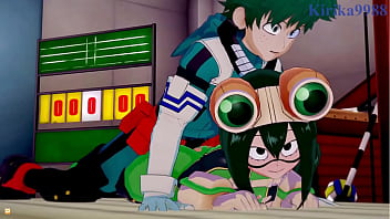 Tsuyu Asui and Mt. Lady and Izuku Midoriya intense sex. – My Hero Academia Hentai