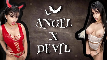 jerk off conquest JOI pretty angel and gorgeous devil cosplay teasing to get your cum which one will you choose??